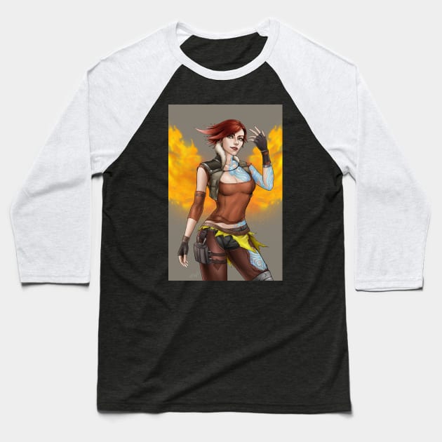 Firehawk Lilith Baseball T-Shirt by AdamCRivera